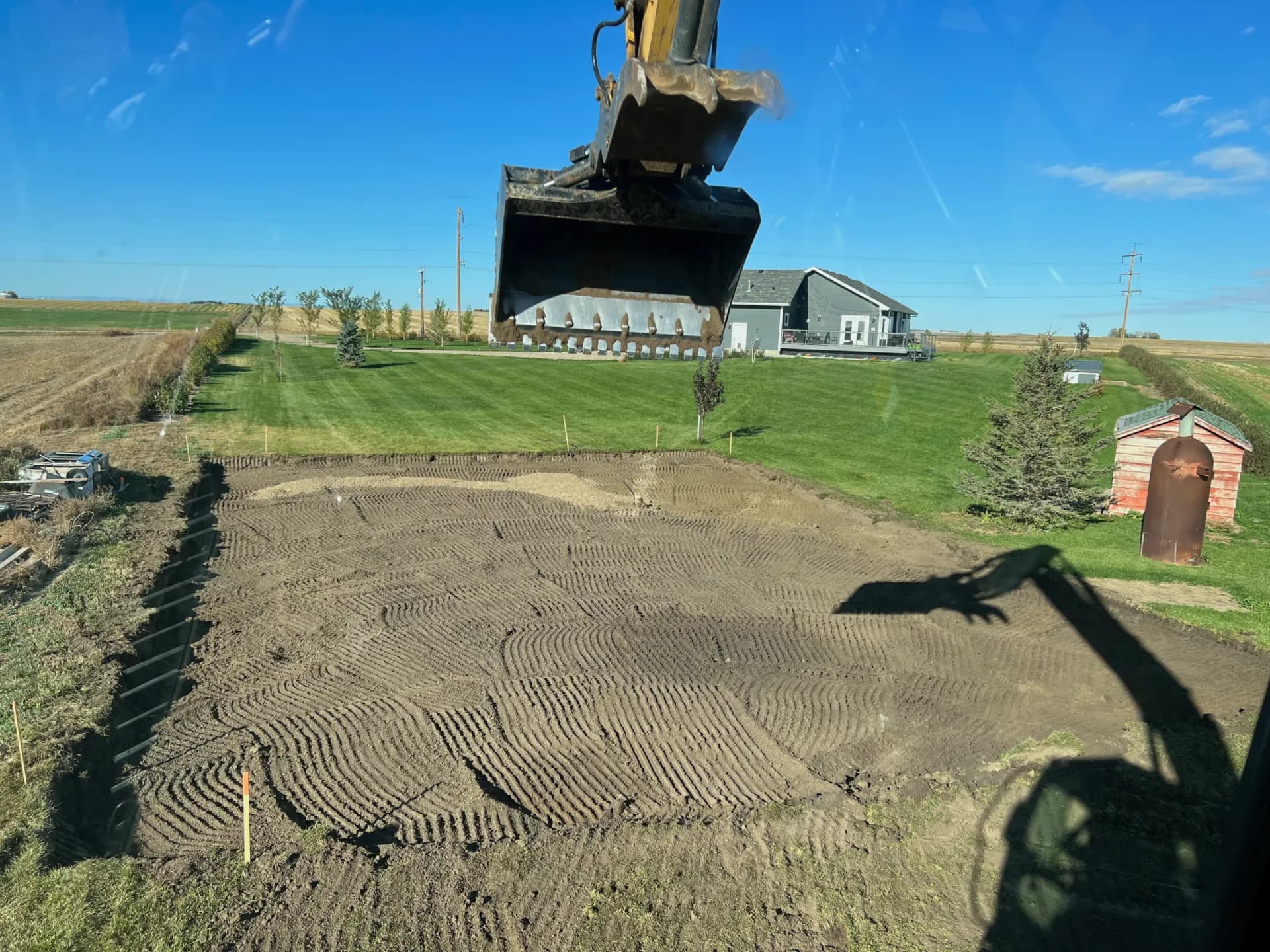 Professional grading services by Hansen's Excavating